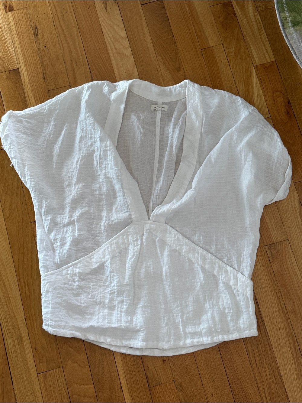 Silence + Noise White V-Neck Women's Top